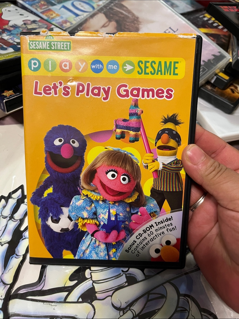 Sesame Street Let's Play Games – Yellow Kids' Game DVD with Colorful Muppets